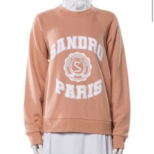 Sandro Peach Sweatshirt with White Logo